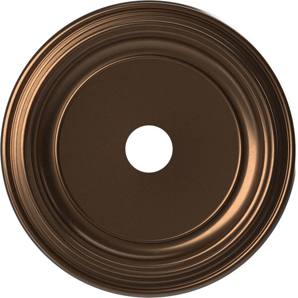 Ekena Millwork PVC Medallion (Canopies up to 13 1/2"), 22"OD x 3 1/2"ID x 1 1/2"P, Metallic Antique Brass CMP22TRCAB - main